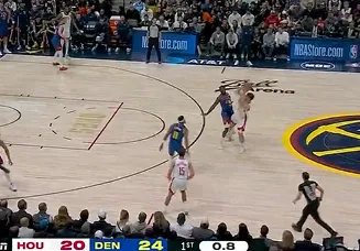 24足球-申京首节末造成对手犯规&amp;amp;两罚不中，火箭首节落后掘金4分